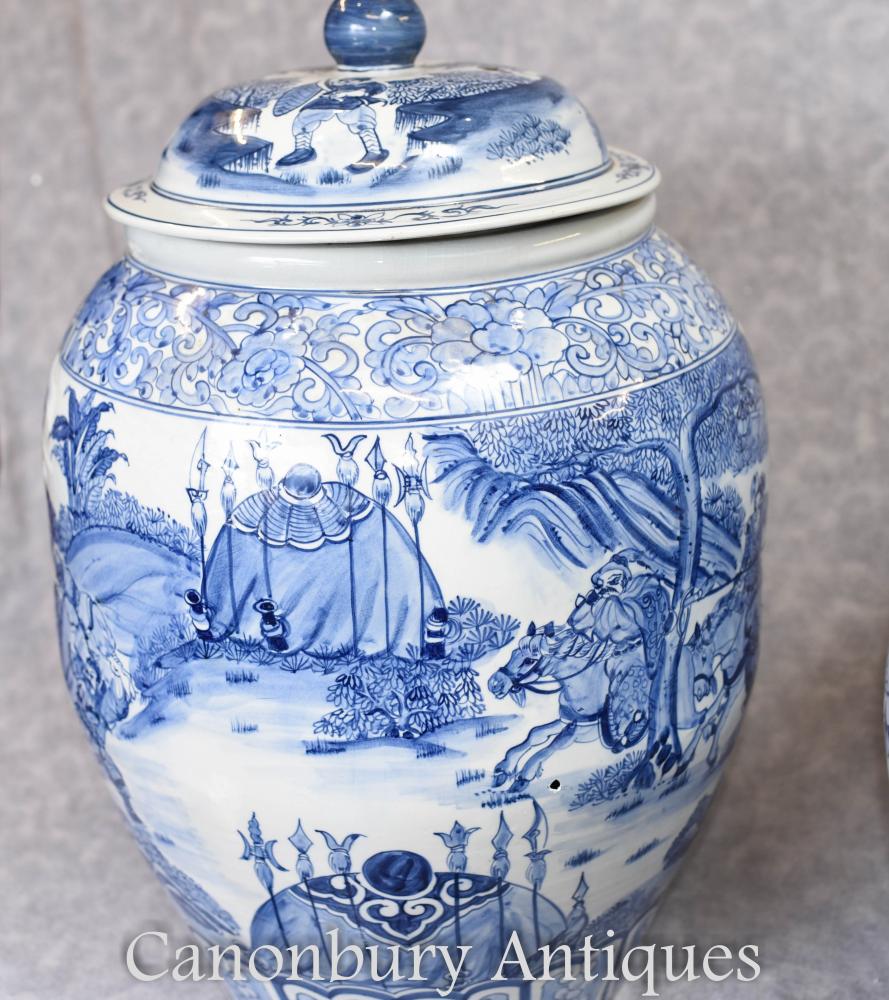 Hamptons Blue & White Porcelain Pot Planters Set Of 3 Shop Online Free Delivery