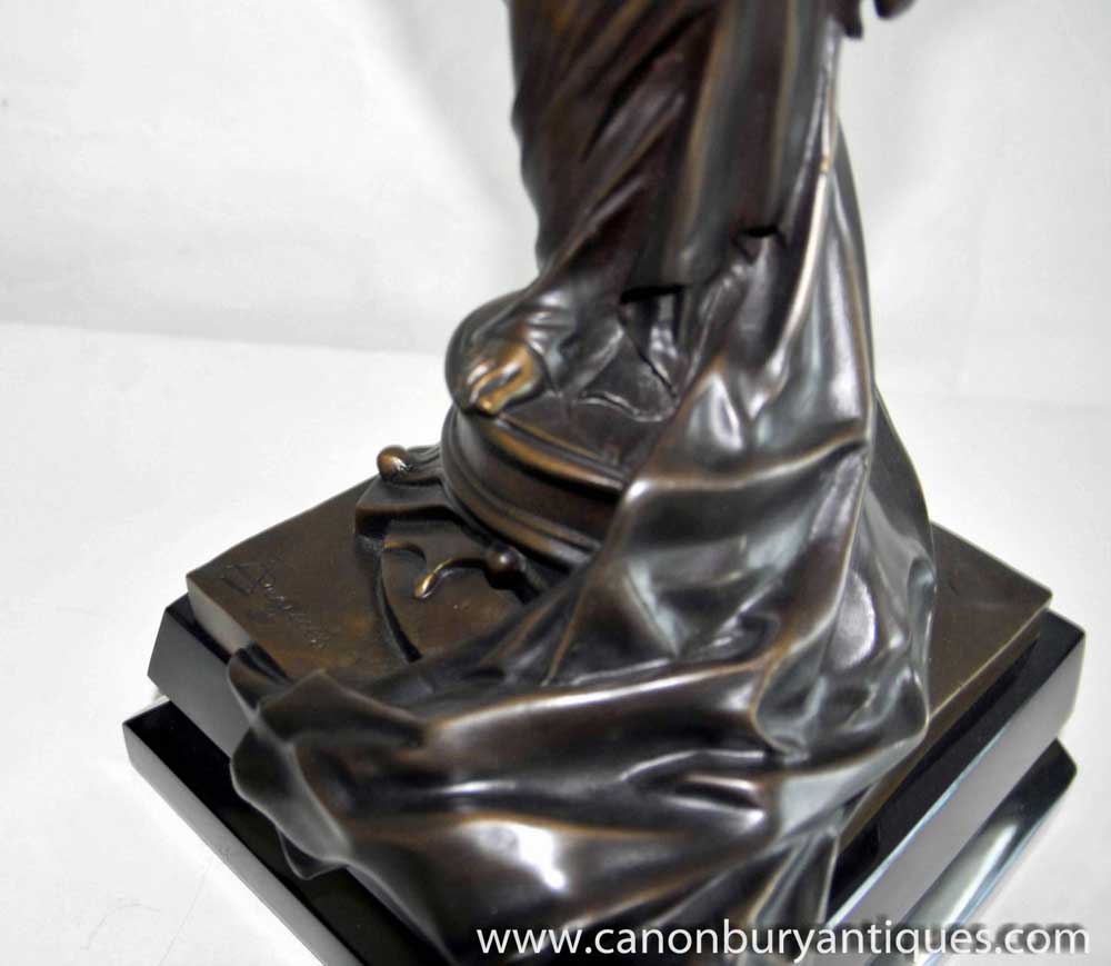 Lifesize French Art Nouveau Style Bronze Female Nude Nymph Statue, Cibardie For Sale at 1stdibs