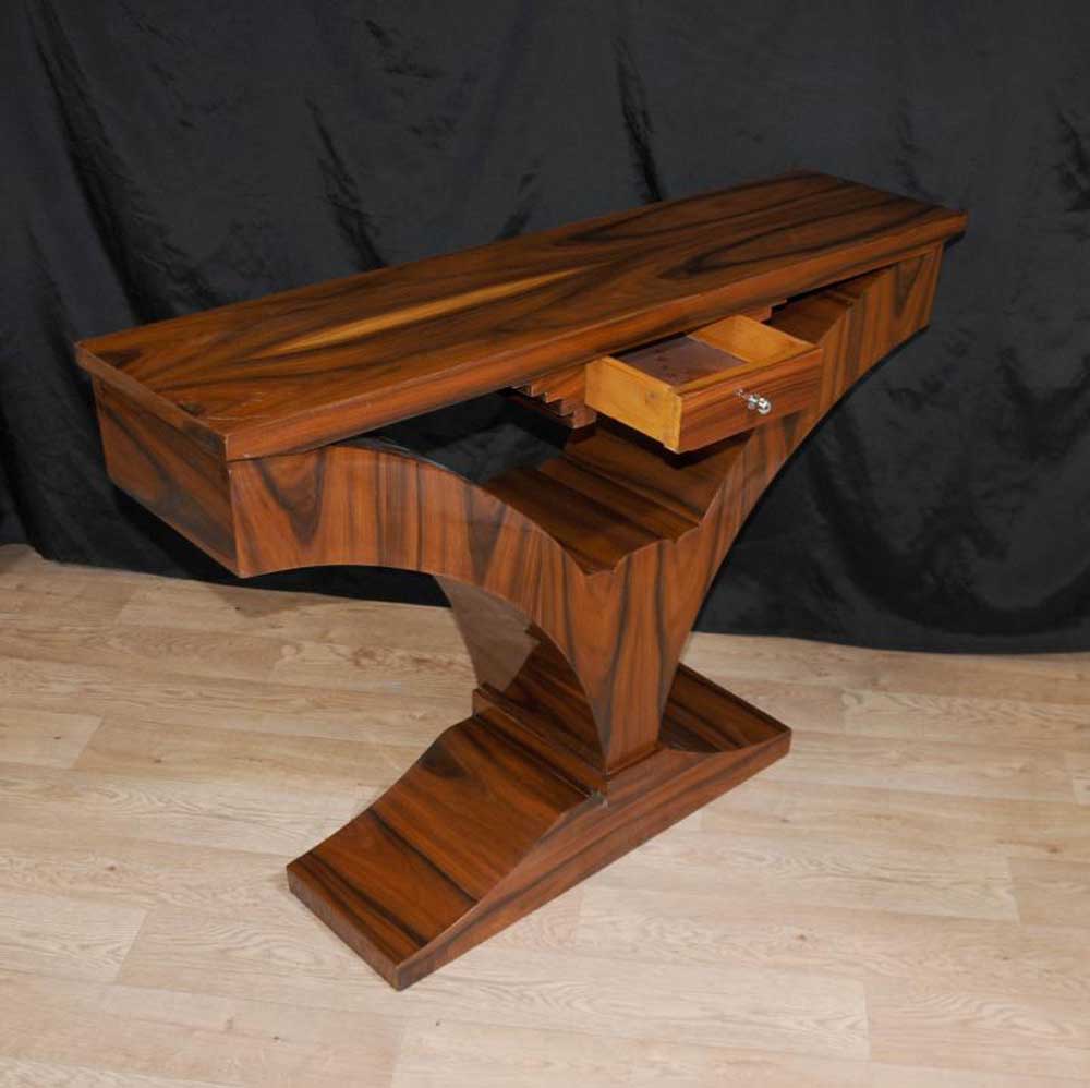 Art Deco Rosewood Console Table Modernist Vintage Interiors