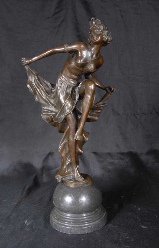 French Bronze Art Deco Dancer Signed a Gory