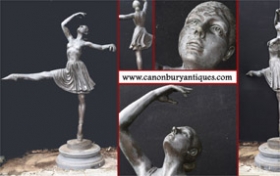 Large Bronze Ballet Dancer Statue















