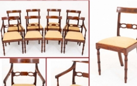 Set Regency Dining Chairs Antique Mahogany

