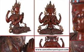 Nepal: Hand Carved Buddha Amitabha Statue

















