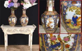Pair Chinese Imari Porcelain Vases




















