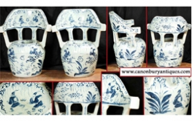Pair Chinese Nanking Porcelain Chairs
 



















