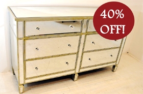Mirrored Chest Drawers - Art Deco Double Commode 















