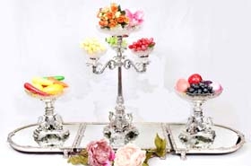 Silver Plate Centerpiece Display - Glass Dish Epergne Elkington


 


















