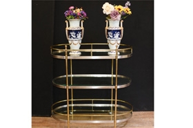 Antique Brass Serving Trolley - Food Table Server

 


