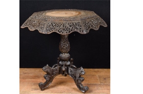 Antique Burmese Octagonal Side Table Hand Carved

















