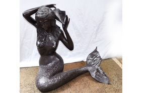 Bronze Mermaid Fountain Garden Statue Siren Female Figurine

























 
