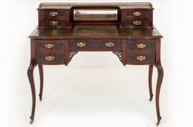 Chippendale Desk - Mahogany Writing Table Antique 1890
















 