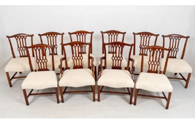 Set Chippendale Dining Chairs Mahogany






















