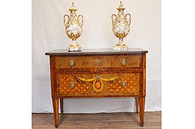 French Empire Commode Marquetry Inlay






