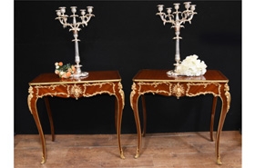 Pair French Empire Side Tables Parquetry Inlay






 
