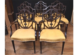 Set 10 Adams Shield Back Dining Chairs Mahogany








 
