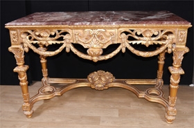 Italian Gilt Console Table Baroque Carved Hall Tables




















