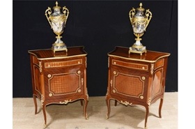 Empire Bedside Cabinets - French Bedroom Chests Parquetry Inlay










 
