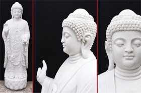Giant Marble Tibetan Buddha Statue - 210 CM Buddhist Art



















