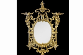 Gilt Chippendale Mirror - Pier Mirrors Ornate Birds











