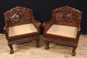 Hand Carved Chinese Hardwood Chairs









 


