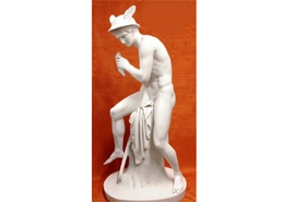 Mercury Statue - Hermes Pan Pipes Offerig to Minerva Sculpture








 