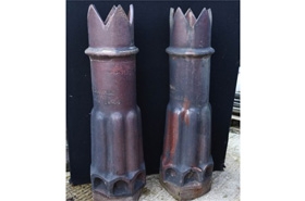Pair English Chimney Pots - Planters Architectural Salvage













