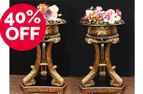 Pair French Empire Torcheres Planter Stands 






 