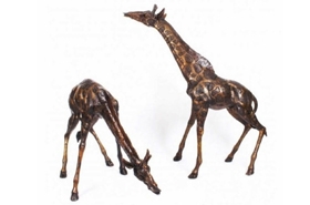 Pair Large Bronze Giraffes - Animal Statues Garden Casting




















 


