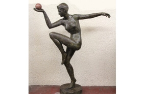 XL Art Deco Ball Dancer Statue by Preiss




