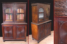 Anglo Indian Library Bookcase Cabinet Antique Circa 1810















