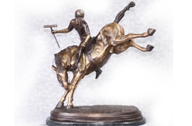 Bronze Polo Player Statue 

















