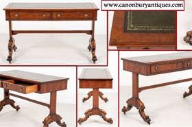 Victorian Library Table Desk Mahogany

















 