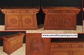Pair Antique Chinese Tables - Mahogany Sideboards

