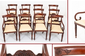 William IV Dining Chairs Mahogany Antiques
















 