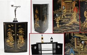 Art Deco Drinks Cabinet Lacquered Chinoiserie Cocktails








 




















 


