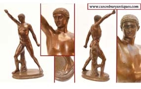 Classical Bronze Roman Athlete Statue 

 


















