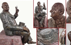 Large Bronze Winston Churchill Statue Seated British PM Casting






 










 














