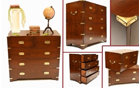 Mahogany Campaign Chest of Drawers Colonial Furniture









 




















 


