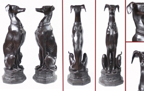 Pair Bronze Art Deco Greyhound Dogs Grey Hounds Statue




 





















