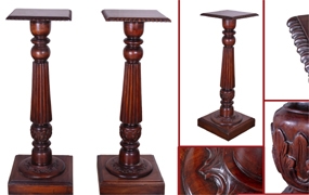 Regency Column Tables - Mahogany Pedestal Stands

















