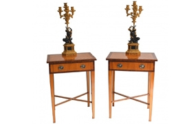 Regency Side Tables Satinwood Parquetry Inlay End Table






 


















