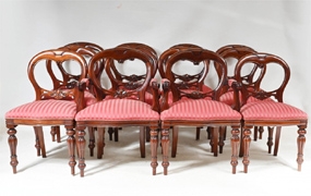 Set 12 Victorian Dining Chairs Balloon Back Diners



 





















