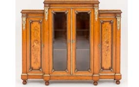 Victorian Satinwood Side Cabinet Bookcase Circa 1860
 



















