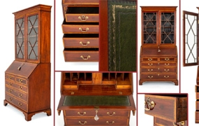 Georgian Bureau Bookcase Period Mahogany Antique 1800








 




















 


