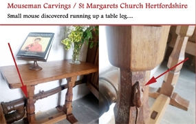 Mouseman Furniture - Plus Robert Thompson Signature Found In Village Church
 

























