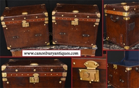 Pair Steamer Trunk Luggage Cases - Side Table Box


 




















 


