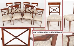 Set Sheraton Dining Chairs Mahogany Antique Revival



 




















 


