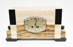 French Art Deco Clock Marble Mantle Timepiece





 



















