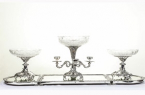 Rococo Silver Plate Centrepiece Surtout De Table Epergne Dish

 

























